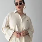 شومیز کرم شیک و دلبر 🌸